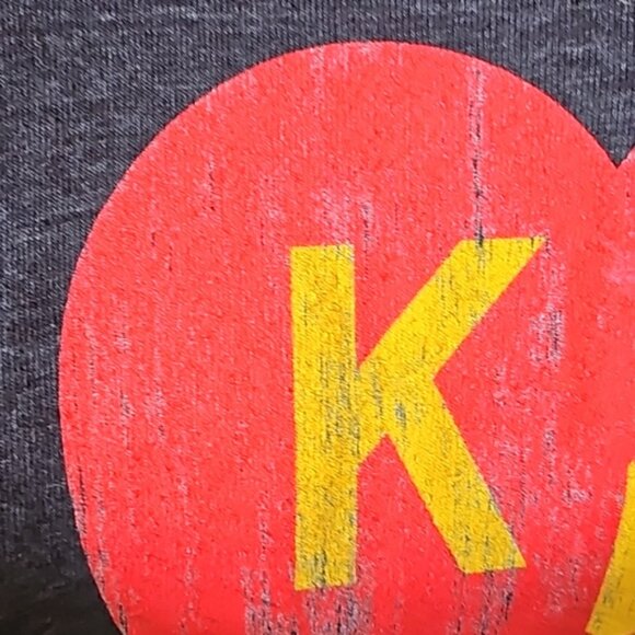 Blue 84 Charcoal Gray Long Sleeve Sweatshirt Tunic with KC Heart Graphic - Picture 4 of 16